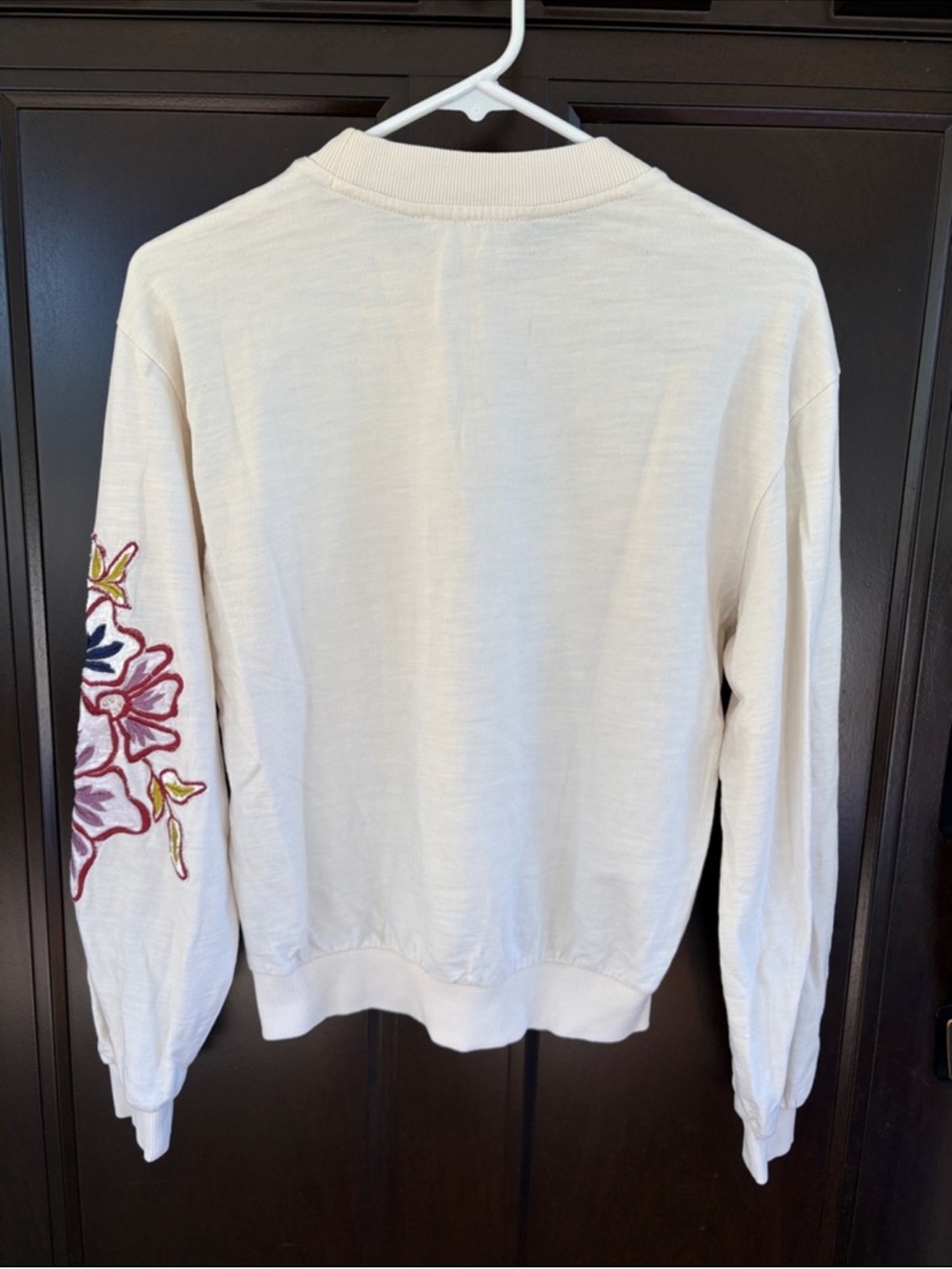 Anthropologie Embroidered Appliqué Sweatshirt Top Oversized XXS - Picture 11 of 11